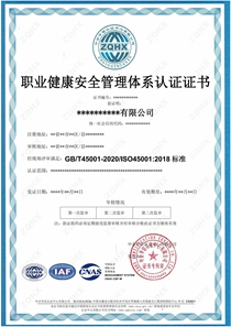 職業健康安全管理體系（CNAS）